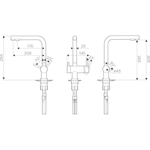Смеситель для кухни Omoikiri Nagano-PVD-G 4994178, светлое золото - фото 3