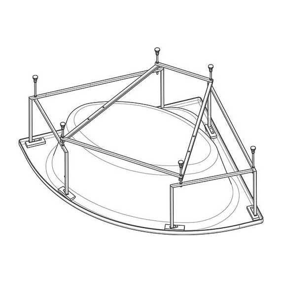 Каркас для ванны 140x140 Santek Карибы 1.WH11.2.430 - фото 