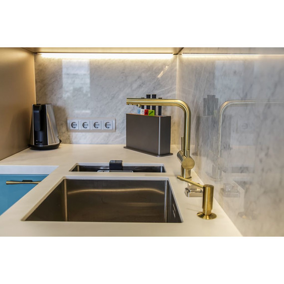 Дозатор для моющего средства OM-02-PVD-G 4995005, светлое золото - фото 7