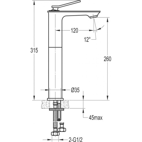 Смеситель для раковины Cezares CITY-F-LC-01-W0 - фото 2
