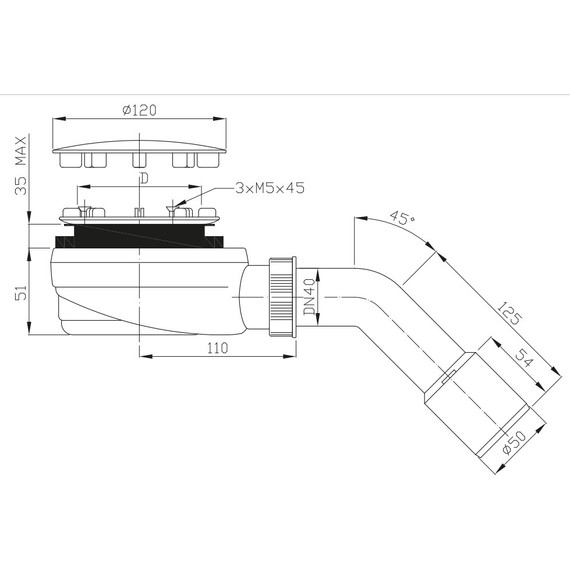 Сифон для душевого поддона Radaway R510 - фото 2