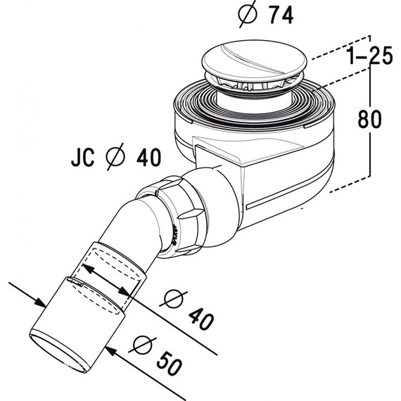Сифон для душевого поддона Radaway Turboflow TB50P - фото 2
