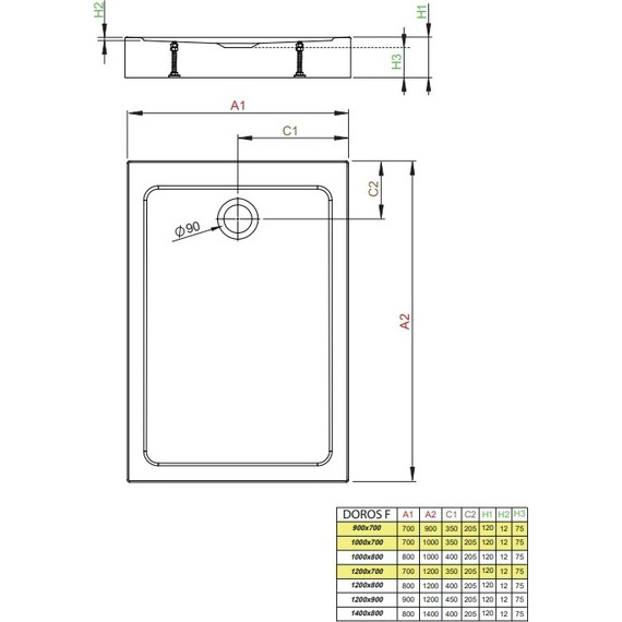 Поддон акриловый Radaway Doros F Compact 120х80 см SDRFP1280-05 - фото 2