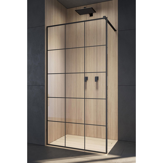 Душевая перегородка Radaway Modo New Black II Factory 130x200 см черный/прозрачное - фото 
