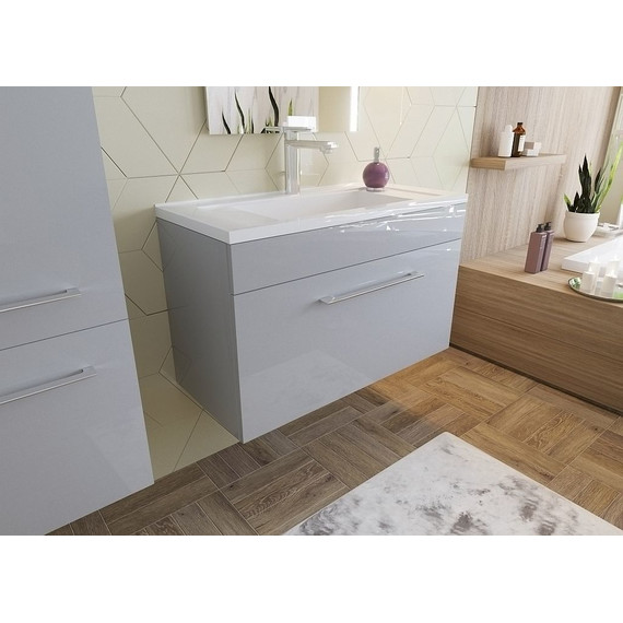 Тумба подвесная с раковиной Эстет Элин 80 см, 1 ящик ФР-00003349 - фото 6