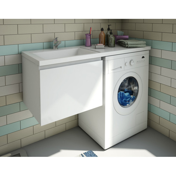 Тумба подвесная с раковиной-столешницей Эстет Dallas Luxe 110 см L, 1 ящик ФР-00002025 - фото 6