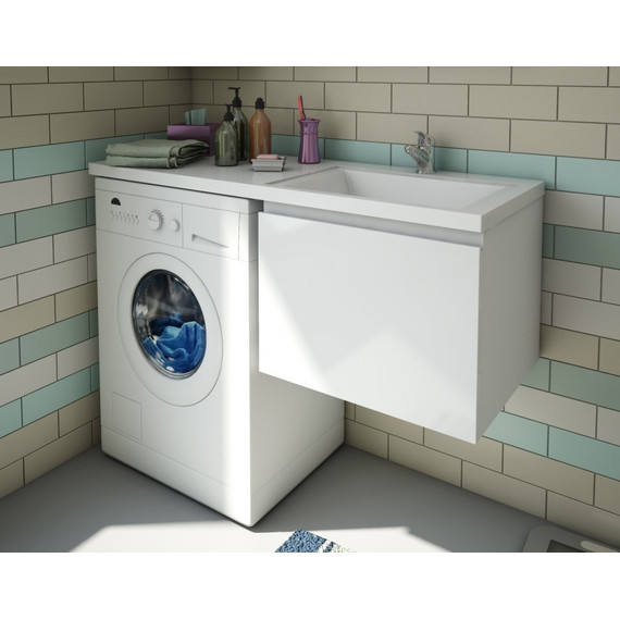 Тумба подвесная с раковиной-столешницей Эстет Dallas Luxe 110 см R, 1 ящик ФР-00002024 - фото 6