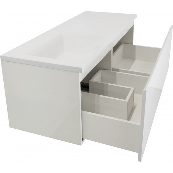 Тумба подвесная с раковиной-столешницей Эстет Dallas Luxe 110 см L, 1 ящик ФР-00002022 - фото 8