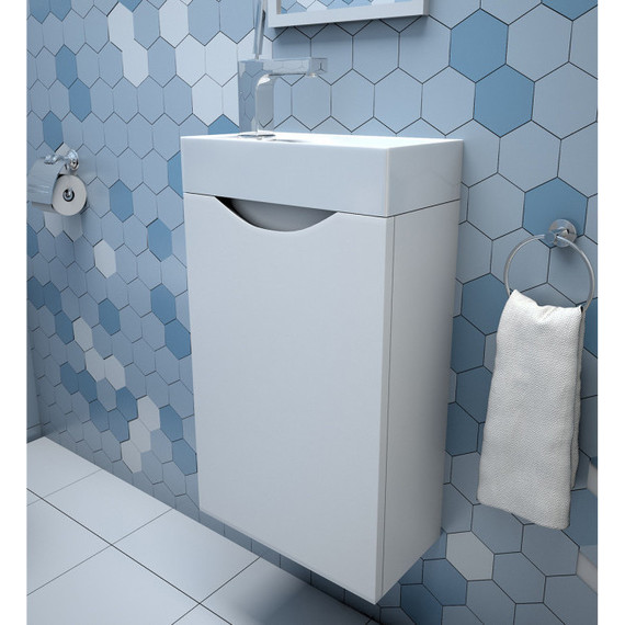 Тумба подвесная с раковиной Эстет Mini 40 см ФР-00010477 - фото 4