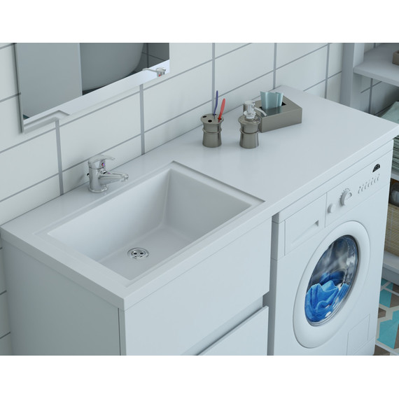 Раковина над стиральной машиной Эстет Dallas Luxe 120 см L ФР-00001490 - фото 3
