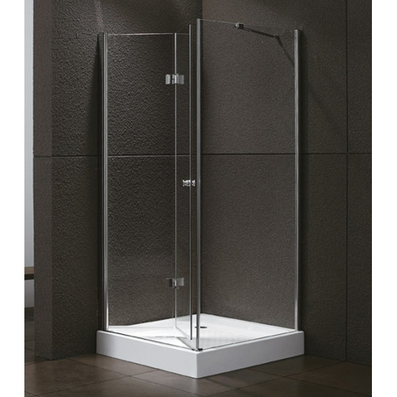 Душевое ограждение Cezares 100х100 см ELENA-W-AS-1-100-C-Cr, хром/прозрачное - фото 