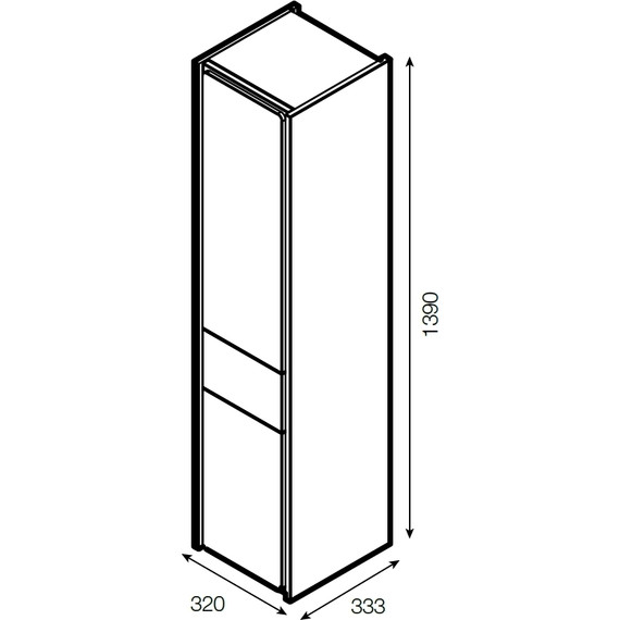 Пенал подвесной ROCA Ronda 32 см левый ZRU9302966, белый глянец/антрацит - фото 11