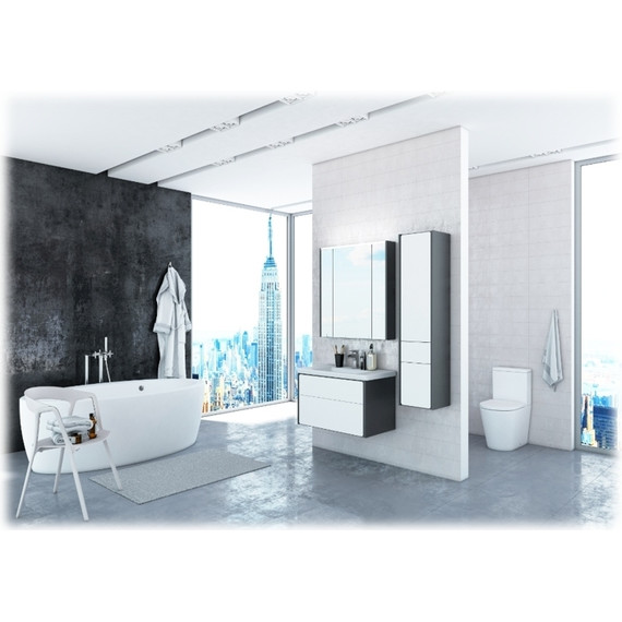 Зеркальный шкаф ROCA Ronda 80 см ZRU9302970, антрацит - фото 4