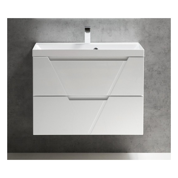Тумба подвесная с раковиной BelBagno VITTORIA-900-2C-SO-BL 90 см, белый - фото 