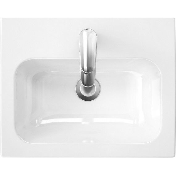 Тумба подвесная/напольная с раковиной Cersanit Melar 50 см B-SU-MEL-CM50, 2 ящика, белый - фото 4