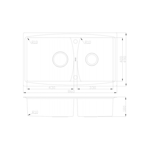 Кухонная мойка Oulin OL-S8203 1,2 мм, нержавеющая сталь - фото 4