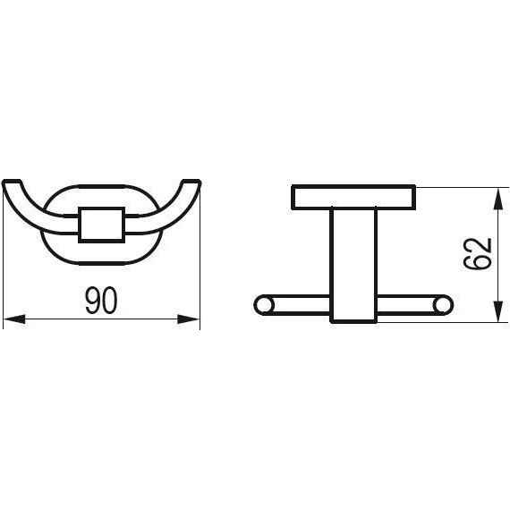 Двойной крючок CR 100 Ravak Chrome X07P186 - фото 3