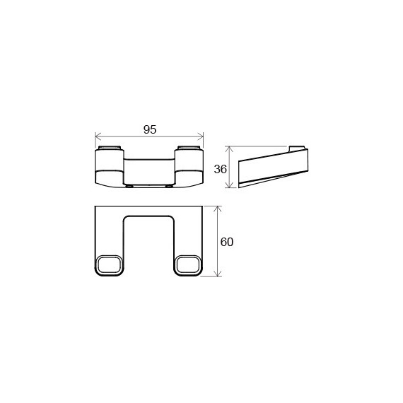 Двойной крючок TD 100 Ravak 10° X07P352 - фото 2
