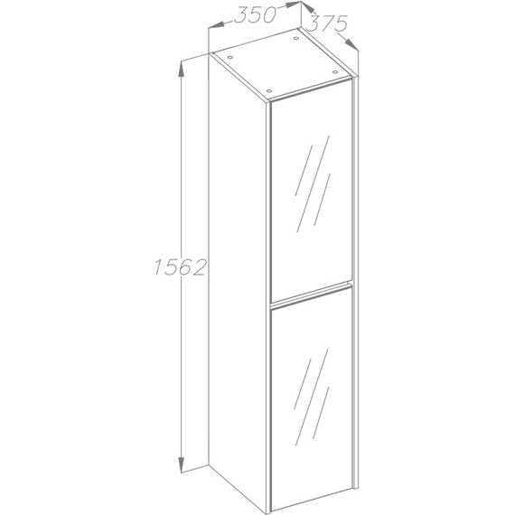 Пенал подвесной Smile Фреш 35 см, белый - фото 6