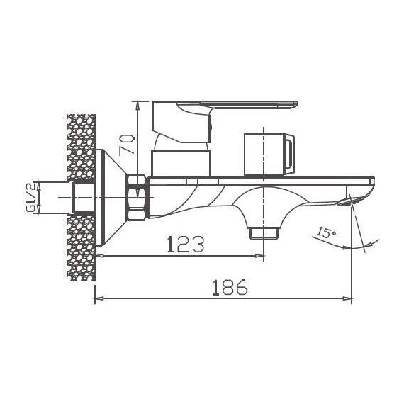 Смеситель для ванны Haiba HB60505-8, белый/хром - фото 2