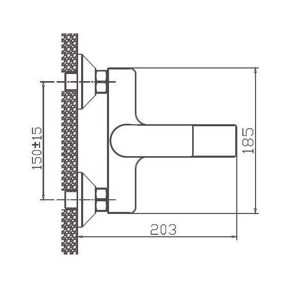Смеситель для ванны Haiba HB60505-8, белый/хром - фото 3