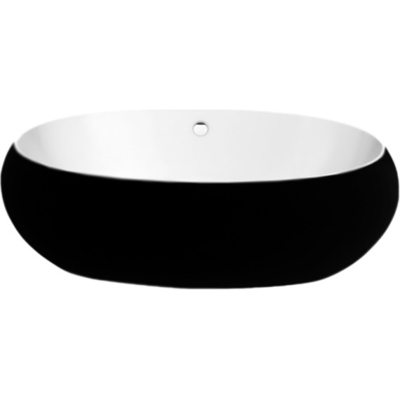 Ванна отдельностоящая BelBagno BB18-NERO/BIA 180х90 см - фото 