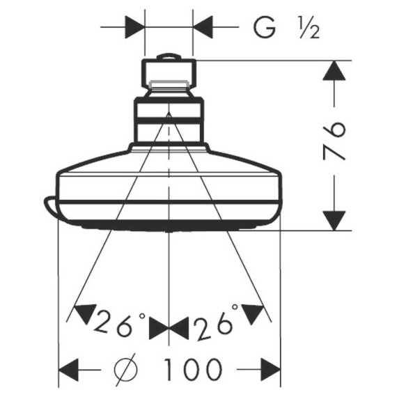 Верхний душ Hansgrohe Croma 27441000 - фото 2