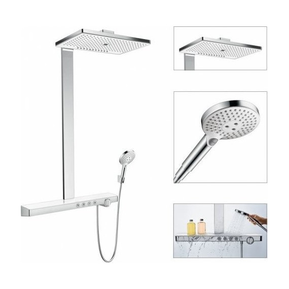 Душевая стойка с термостатом Hansgrohe Rainmaker Select 460 Showerpipe 27106400 - фото 7