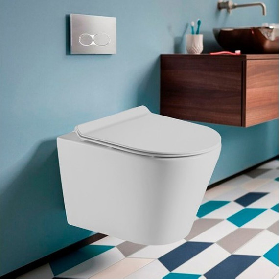 Унитаз подвесной безободковый Sole Torr с крышкой микролифт - фото 2