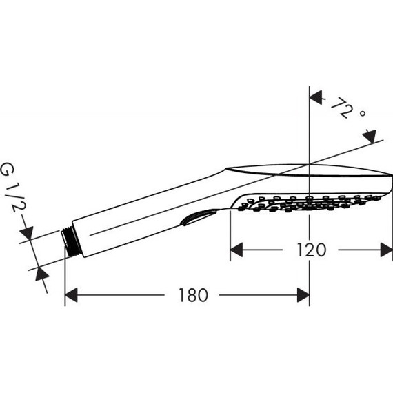 Ручной душ Hansgrohe Raindance Select 120 Air 3jet 1/2' 26520000 - фото 6