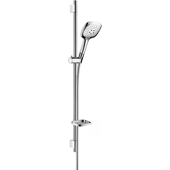 Душевой гарнитур Hansgrohe Raindance Select E 150 3jet/ Unica’S Puro 27857000, белый/хром - фото 