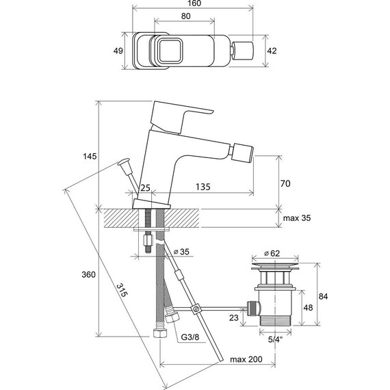 Смеситель для биде Ravak 10° TD 055.00 X070067 - фото 5