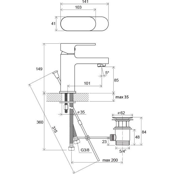 Смеситель для раковины Ravak Chrome CR 011.00 X070053 - фото 10
