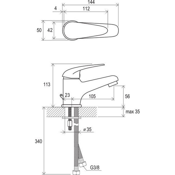 Смеситель для раковины Ravak Suzan SN 012.00 X070002 - фото 4