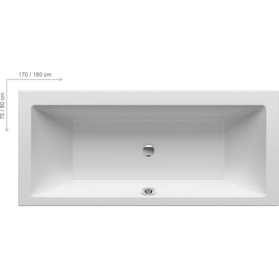 Ванна акриловая Ravak Formy 01 180х80 см C881000000 - фото 