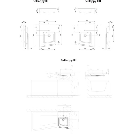 Раковина угловая Ravak BeHappy II 50х66 см XJAP1100001 R - фото 5