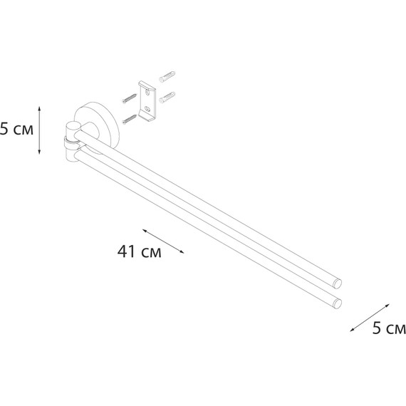 Полотенцедержатель Fixsen Modern FX-51502A, сатин - фото 3