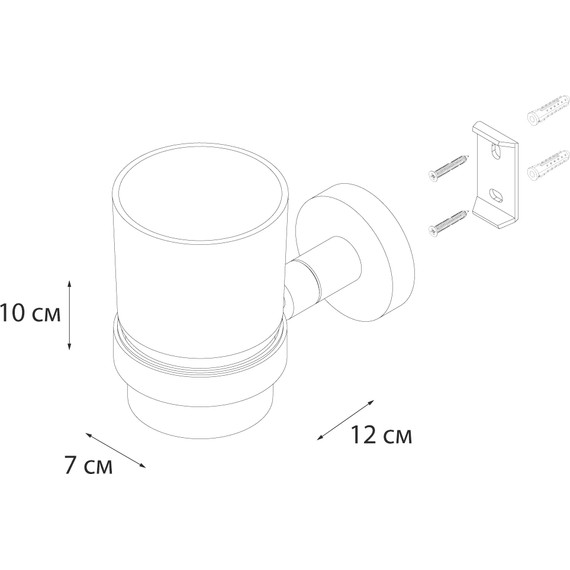 Стакан для зубных щеток Fixsen Modern FX-51506, сатин - фото 3