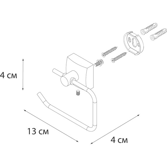 Держатель для туалетной бумаги Fixsen Kvadro FX-61310A - фото 3
