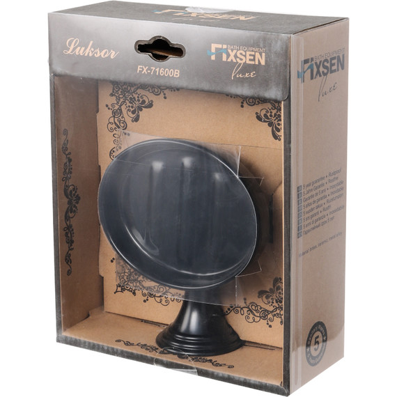 Мыльница Fixsen Luksor FX-71608B, цвет черный - фото 2