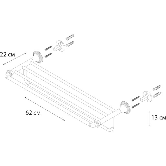 Полка для полотенец Fixsen Best FX-71615 - фото 3