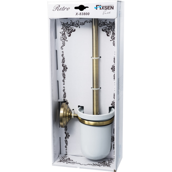 Ершик для унитаза Fixsen Retro FX-83813, цвет бронза - фото 2