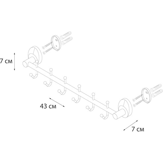 Набор крючков Fixsen Europa FX-21805-6 - фото 3