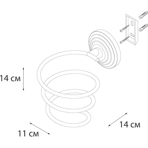 Держатель для фена Fixsen Retro FX-83819, цвет бронза - фото 3