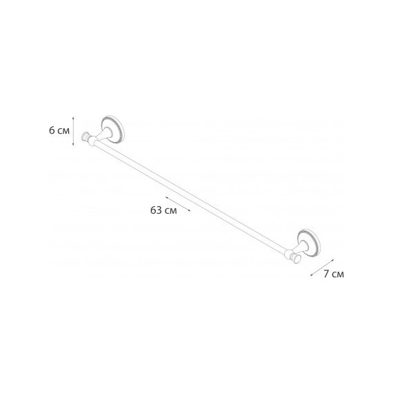 Полотенцедержатель Fixsen Alfa GR-9501, цвет античная латунь - фото 2