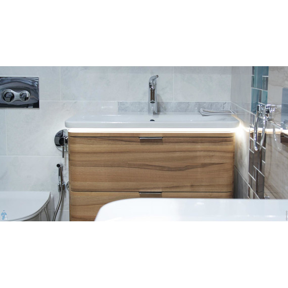 Тумба подвесная с раковиной Vitra Nest 80 см 56147, цвет натуральная древесина - фото 2