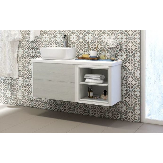 Модуль подвесной открытый Акватон Брук 40 см 1A201201BCDL0, белый/дуб латте - фото 2