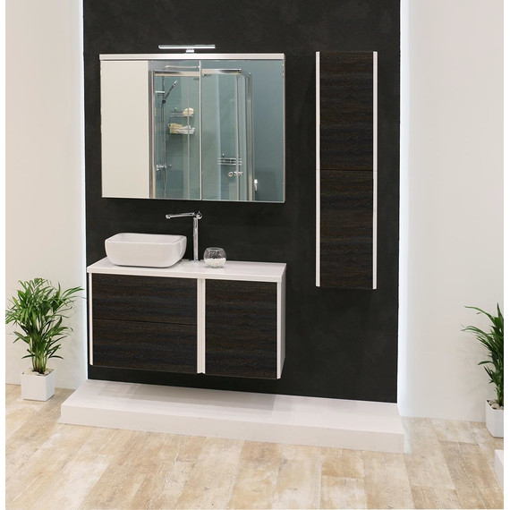 Модуль подвесной с распашным фасадом Акватон Брук 40 см 1A201803BCDF0, белый/дуб феррара - фото 2