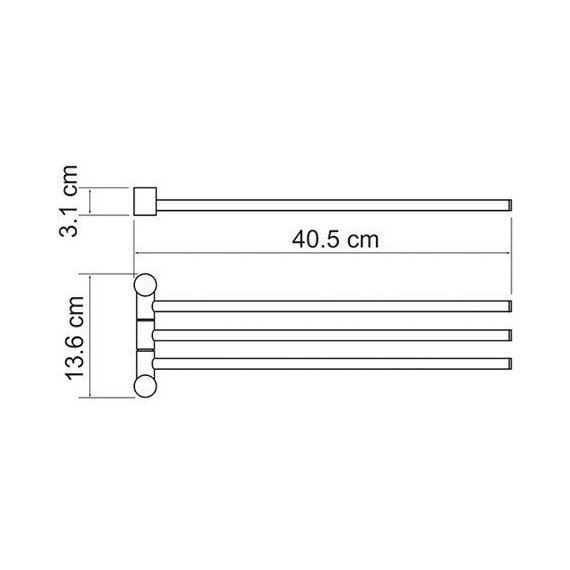 Полотенцедержатель WasserKraft Exter K-1533, цвет светлая бронза - фото 4