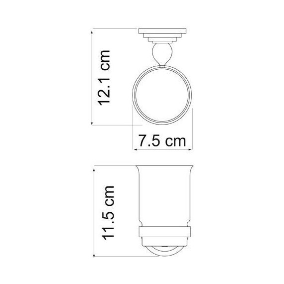 Стакан для зубных щеток WasserKraft Ammer K-7028 - фото 4